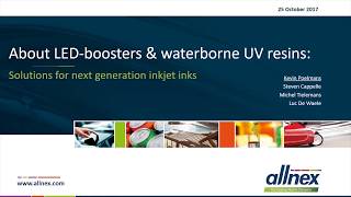 LED boosters and waterborne UV resins Solutions for next generation inkjet inks [upl. by Eiznik]