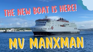 The New Boat is Here First arrival of the Manxman the new Isle of Man Steam Packet Ferry to Douglas [upl. by Enegue]