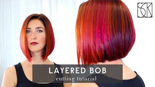 LAYERED BOB HAIRCUT TUTORIAL by SCK [upl. by Anitel]