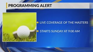 Storm forecast means Masters coverage will start at 9 am Sunday on CBS 17 [upl. by Aubyn683]