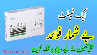 adoxa tablet uses benefits side effects in urduhindi  Doxycycline hyclate 100mg in urdu acne tab [upl. by Lenes]