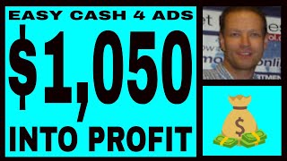 Easy Cash 4 Ads Review  1050 Into Profit  No Monthly Membership Costs [upl. by Wolfgang695]