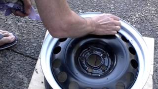 VW beetle fitting hubcaps [upl. by Aelahc]