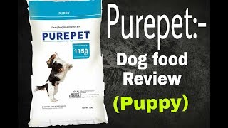 Dog feed  Purepet Dog food review Puppy in hindi by Dog N Dogs [upl. by Ahseekan]