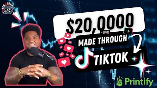 REACTION l 20000 Made Through TikTok With Printify [upl. by Peisch]