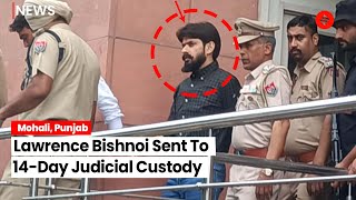 Gangster Lawrence Bishnoi Sent To 14Day Judicial Custody By Mohali Court In Forgery case [upl. by Beverlee]