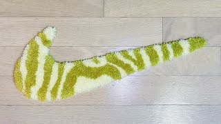 Rug Tufting ASMR Nike Rug [upl. by Oinoitna]