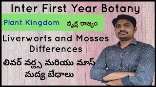 Liverworts and Mosses Differences  లివర్ వర్ట్స మరియు మాస్ మద్య బేధాలు [upl. by Nitsed]