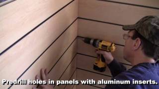 Installing Slatwall Display Panels with Aluminum Inserts [upl. by Anirod196]