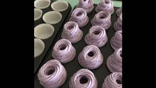 How to make Ube Brazo de Mercedes Cupcakes [upl. by Alaecim353]