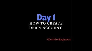 HOW TO CREATE DERIV ACCOUNT [upl. by Smith]