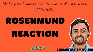 Rosenmund reaction class 12 aldehyde ketone and carboxylic acid [upl. by Rosenwald]