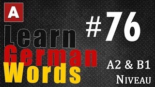 Learn German Words  Part 76  The Amoozesh [upl. by Isdnil92]