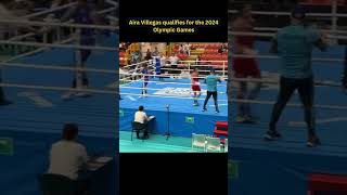 Pinay Boxer Aira Villegas secure a ticket to Paris Olympic 2024 boxing shorts highlights [upl. by Acyssej]