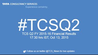 TCS Q2 FY 201516 Financial Results [upl. by Anilad]