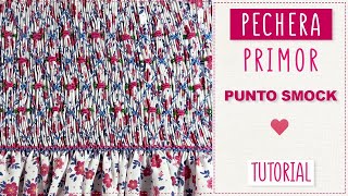 BORDA PECHERA PRIMOR 💜 EN PUNTO SMOCK TUTORIAL PASO A PASO [upl. by Dayna305]