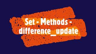 PYTHON  Set  Methods  differenceupdate PythonTips viral videos video set pythonsets sets [upl. by Ramedlaw107]