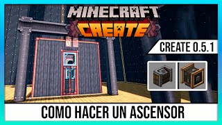 Como hacer un Ascensor  Mod Create 051 Tutorial Español 2023  Minecraft 1192 [upl. by Aleacem916]