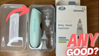 Grownsy Baby Nasal Aspirator Review [upl. by Euqenimod235]