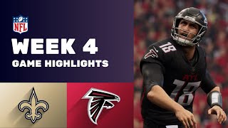 Saints vs Falcons Week 4 Game Highlights Derek Carr Kirk Cousins [upl. by Enohsal]