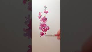 Watercolor Painting  How To Paint Flowers Matthiola [upl. by Calista]