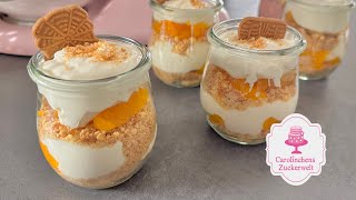 Dessert im Glas 💗 5 Minuten Rezept Ob Sommer oder Winter schmeckt immer Cheesecake im Glas [upl. by Hamian]