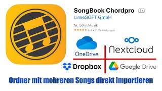 SongBook ChordPro – Importieren von Ordnern mit mehren Songs  Google Drive Dropbox  Michael Studt [upl. by Assyral119]