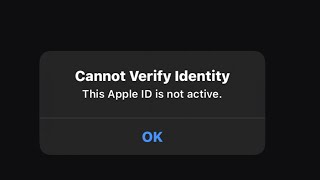 How to fix cannot verify identity this apple id is not active 2024 [upl. by Ennovi]