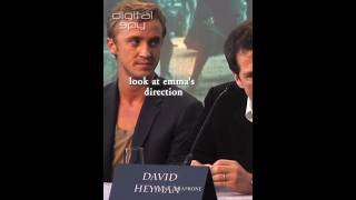 Tom Feltons reaction when Emma Watson said she didnt want to kiss him feltson dramione [upl. by Jessi685]