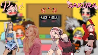 sala naruto meninos  o kakashi reage sakura as Rose de blackpink [upl. by Olinad]