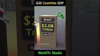 G20 Countries GDP Comparison  shorts flags [upl. by Aihseyk288]