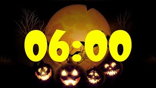 6 Minute Halloween Timer with Spooky Sounds Trim [upl. by Lihas827]