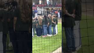 EV Star Spangled Banner at Carolina Mudcats Baseball Game [upl. by Derrick]