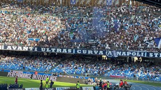 NapoliBologna 02 tifo e contestazione delle due Curve 110524 [upl. by Assiral]