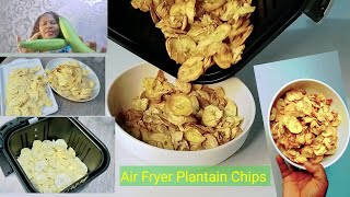 How To Make Plantain Chips With Air Fryer  Air Fryer Plantain Chips Recipe  Plantain Recipe [upl. by Matejka]