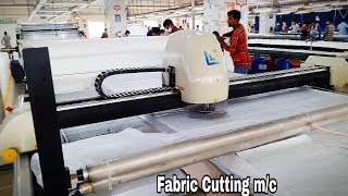 Automatic Fabric Spreading and Fabric Cutting machine Gerber Fabric cutter machineLay cutting mc [upl. by Eckhardt]