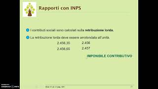 81 Rapporti azienda  INPS Imponibile contributivo aliquote contributive e valore minimale [upl. by Calbert]