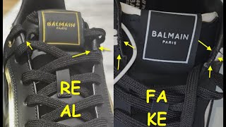 Balmain shoes real vs fake How to spot fake Balmain B court trainers and sneakers [upl. by Caddric813]