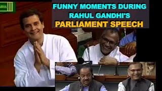 Rahul Gandhi Funny Moments during Lok Sabha Speech  MPs Laugh [upl. by Phillipe]