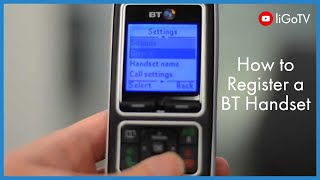 How To Register a BT Handset  liGocouk [upl. by Eidorb]