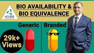 Bio availability amp Bio equivalence  Dr Shantanu R Joshi  2019 [upl. by Tolland]