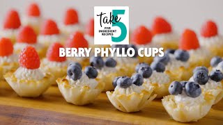 How to Make Berry Phyllo Cups  SavoryOnline [upl. by Atikin801]