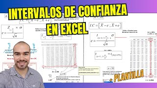 INTERVALOS DE CONFIANZA en Excel Tutorial Completo [upl. by Prentiss]