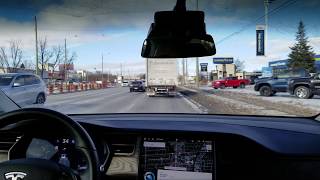 Tesla Model X Autopilot 25 City Driving [upl. by Dnalwor]