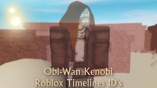 ObiWan Kenobi Suits  Roblox Timelines ID’s Part 1 [upl. by Deach]