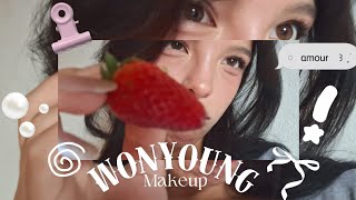 Jang Wonyoung makeup  maquiagem inspirada na Wonyoung do IVE [upl. by Funda181]