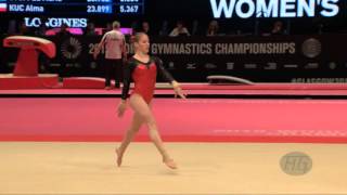 NEKRASOVA Marina AZE  2015 Artistic Worlds  Qualifications Floor Exercise [upl. by Alejoa22]