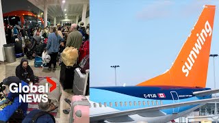 Travellers furious over cancelled Sunwing flights and lack of communication [upl. by Assirehc]