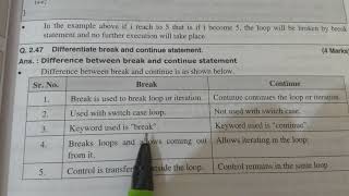 Difference between break and continue statement [upl. by Gilberta]