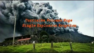 Turrialba Volcano Huge Eruption 2052016 [upl. by Riebling]